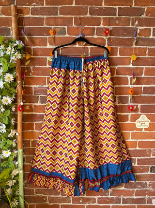 Size 14-18 Festival Drift Recycled Sari Pants - Fair Trade Made