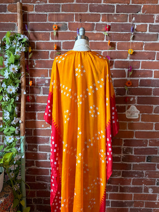 Summer Dreams 100% Silk Poncho Robe- Fair Trade Made
