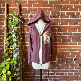 OOAK Autumn Collection- Size Small Upcycled Luna Butterfly Detail Hoodie