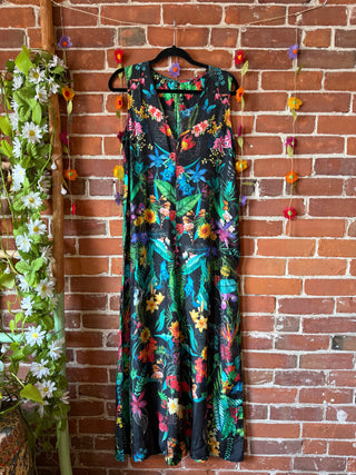100% Silk Meet You At The Beach Boho Jumpsuit