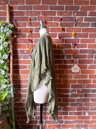 Autumn Skies Stonewashed Flowy Poncho Tunic - Multiple Colors Available- Fair Trade Made