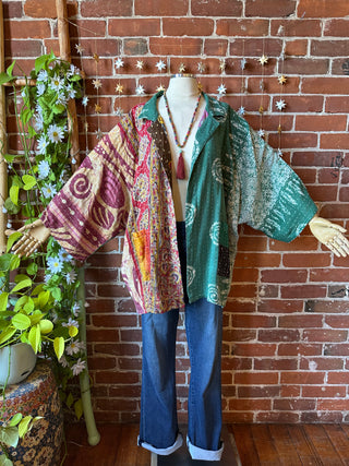 OOAK Autumn Collection - Upcycled Pearl Classic Rock Inspired Boho Vintage Kantha Jacket