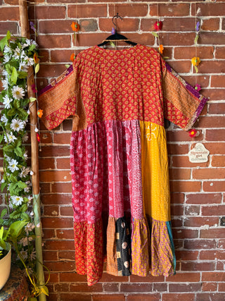 Coffee In The Morning Kantha Dress - Fits up to 3X