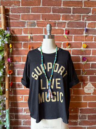 Support Live Music Cropped Tee