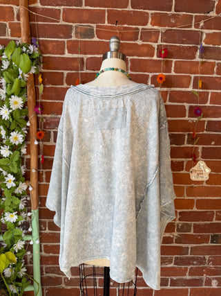 OOAK Spring Collection - Upcycled Kantha Flower Patch Patchwork Poncho Style Top 🌼