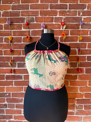 Size 14-20 In Bloom Reversible Kantha Halter Top