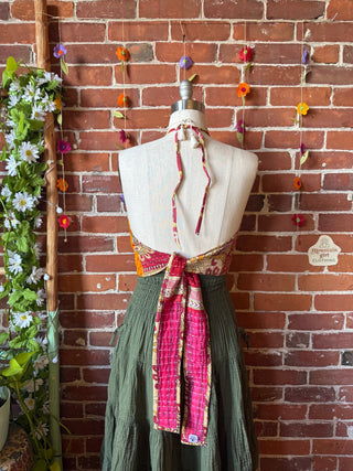 Size 0-12 In Bloom Reversible Kantha Halter Top