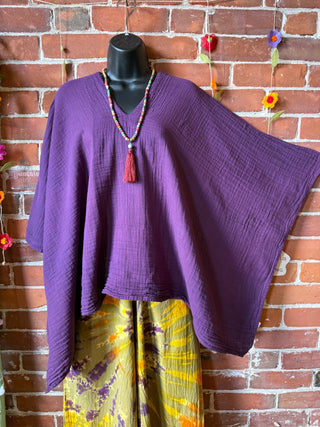 Amethyst Breeze Cotton Poncho Top
- Fair Trade Made