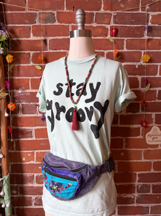 Mystery Color Stone Washed Flower Patchwork Fanny Pack