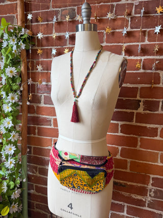 Recycled Kantha Patchwork Fanny Pack / Crossbody Bag