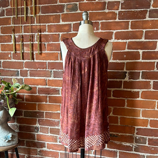 Penny Lane Batik Festival Tank Top - Red Brown