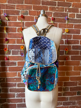 Ebmrodiered Patchwork Backpack