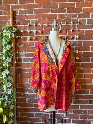 OOAK Winter Collection - Upcycled Stevie Nicks Inspired Vintage Kantha Jacket