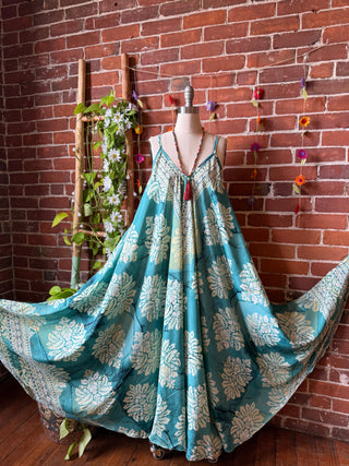 Delphia Recycled Sari Dress w/ Pockets