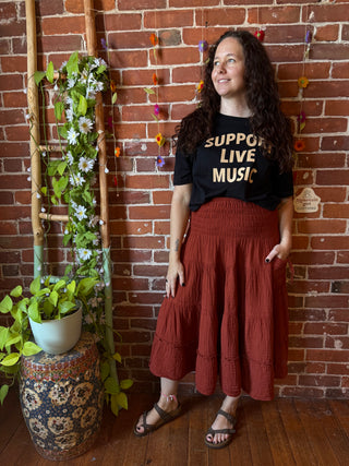 Support Live Music Cropped Tee