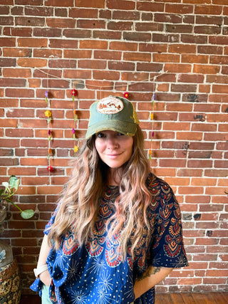 Boho Mountain Mama Patch Hat