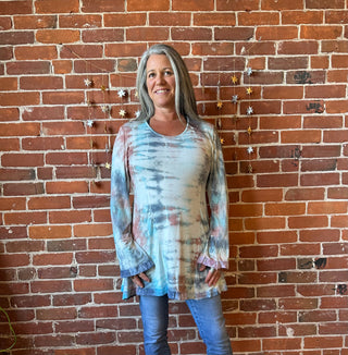 Raven Blue Tie Dye Tunic / Top