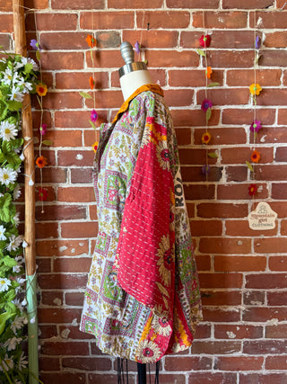 OOAK Summer Collection - Upcycled Rolling Stones Inspired Vintage Kantha Jacket