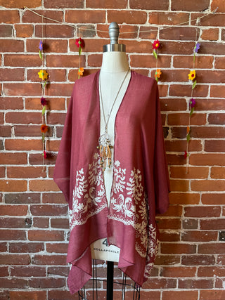 Rosewood Embroidered Boho Kimono Layer