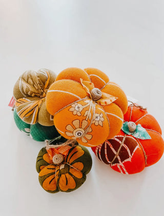 Small - Mystery Recycled Saree Pumpkin