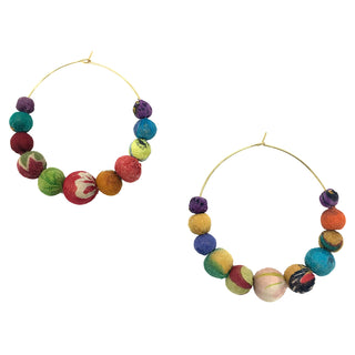 Kantha Graduated Circle Hoops