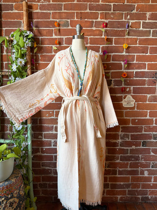 Eye+Moon 100% Cotton Kimono Robe  - Fair Trade Made