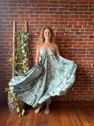 Delphia Recycled Sari Dress w/ Pockets
