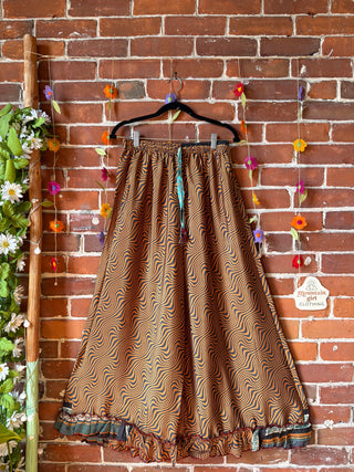 Festival Drift Wide Leg Recycled Sari Lounge Pants - Size 0-12 - Fair Trade Made