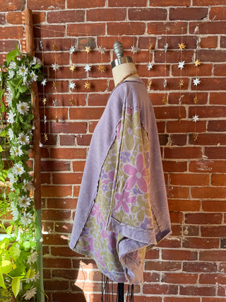 OOAK Winter Collection - Upcycled Crescent Moon Poncho Style Top 🌼