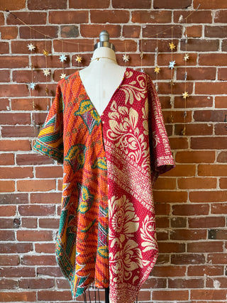 Reversible Saffron Kantha Tunic - One of A Kind