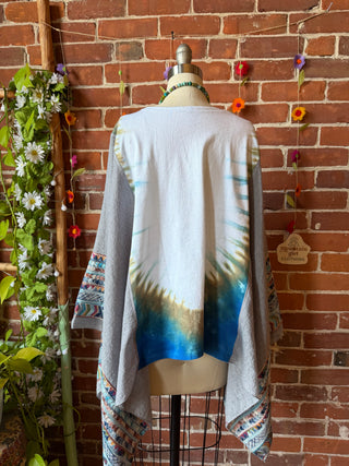 Grateful Dead Banjo Inspired Embroidered Poncho