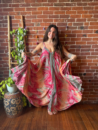 Delphia Recycled Sari Dress w/ Pockets