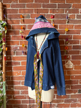 OOAK Summer Collection- Upcycled Grateful Dead Inspired Hoodie  - Size Large