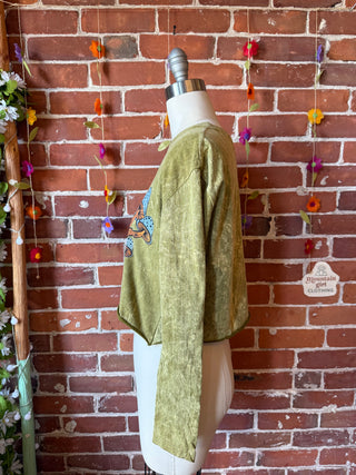 Cotton Mushroom Froggie Cropped Long Sleeve Tee - Fair Trade Made