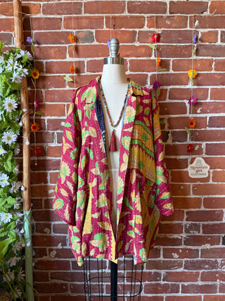 OOAK Summer Collection - Upcycled Tenacious D Inspired Vintage Kantha Jacket