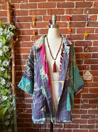 OOAK Summer Collection - Upcycled Grateful Dead Inspired Vintage Kantha Jacket