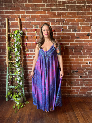 Delphia Recycled Sari Dress w/ Pockets