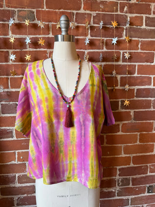 Gemini Moons Tie Dye Cropped Top - Multiple Colors Available