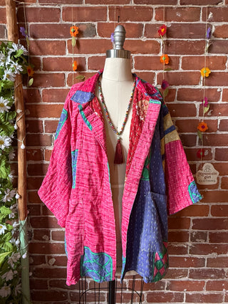 OOAK Summer Collection - Upcycled Grateful Dead Inspired Vintage Kantha Jacket