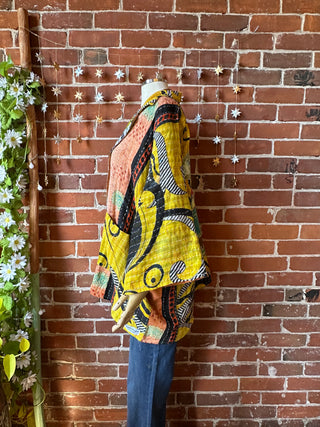 OOAK Autumn Collection - Upcycled Batik Hippie Bus Vintage Kantha Jacket
