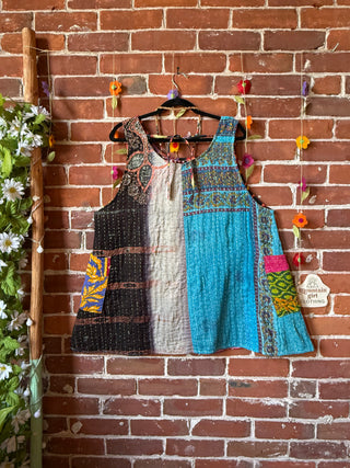 Bohemian Journey Kantha Tank - Fair Trade Made