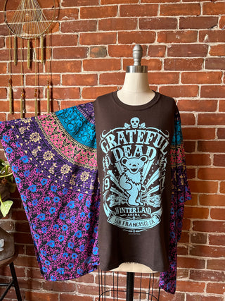 One Size Fits Most Upcycled Grateful Dead Inspired Poncho