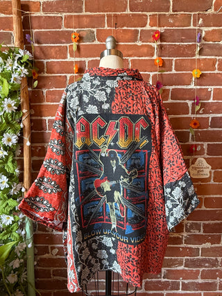OOAK Summer Collection - Upcycled AC/DC Inspired Vintage Kantha Jacket
