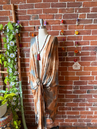 OOAK Spring Collection - Callisto Kantha Crescent Moon Kimono Robe