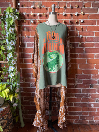 Billy Strings Inspired Hybrid Flowy Paisley Hi Lo Top