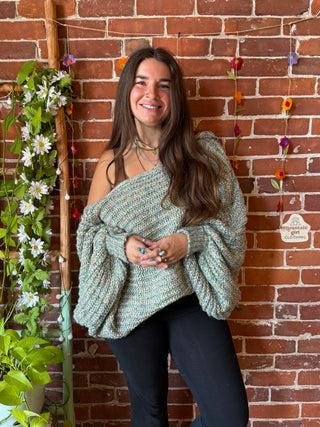 Moonlit Meadow Two-Way Sweater - Butterfly Style Knit Pullover
