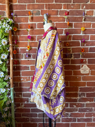 OOAK Summer Collection - Upcycled Tupac inspired Vintage Kantha Jacket - All proceeds from this piece donated to TASF!