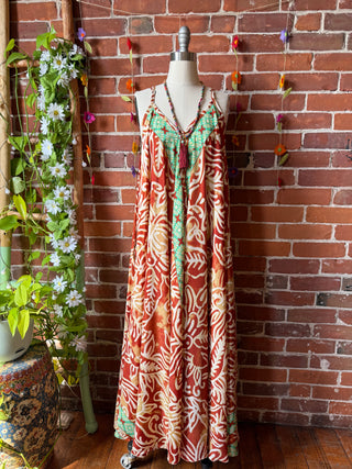Delphia Recycled Sari Dress w/ Pockets