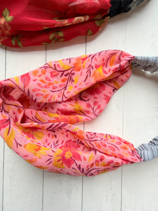 Among The Flowers Recycled Sari Headband - Fair Trade Made - Final Sale