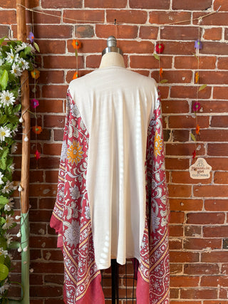OOAK Autumn Collection- Pearl Classic Rock Boho Hi Lo Poncho Top